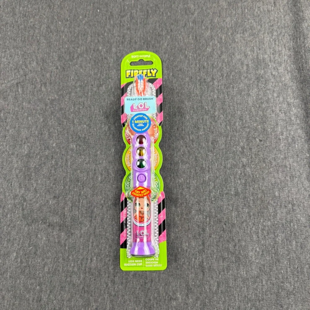 Firefly LOL Surprise Ready Go Brush Kids Lightup Timer Toothbrush Soft Purple
